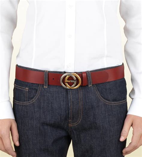 red gucci belt mens